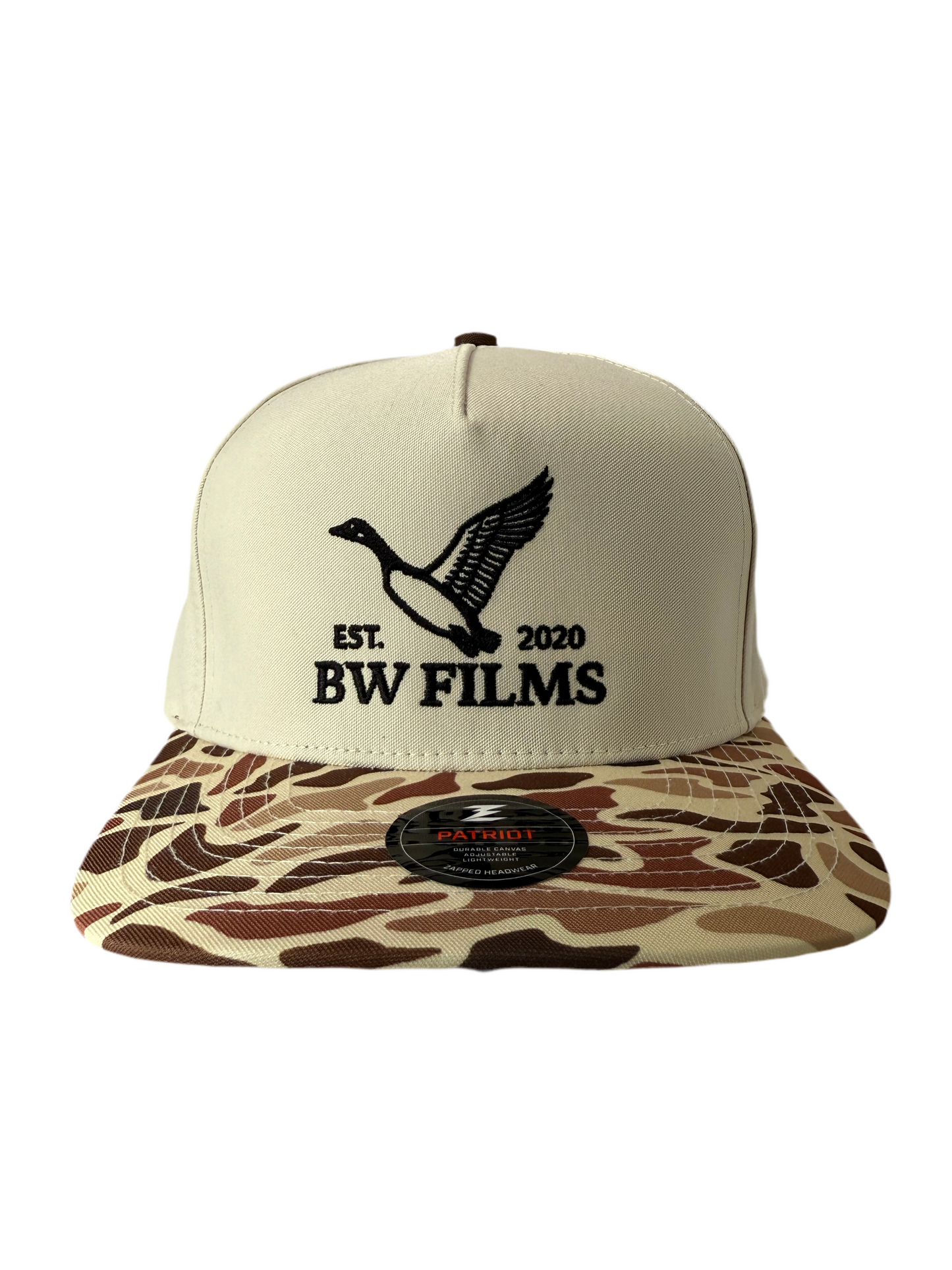 Vintage Camo/Tan Embroidered SnapBack