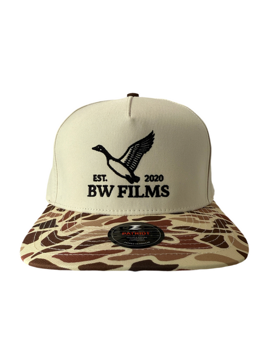 Vintage Camo/Tan Embroidered SnapBack